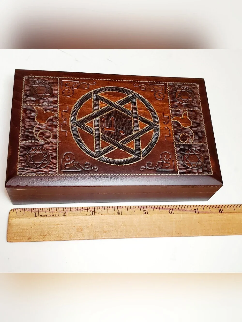 Judaicia Star Of David Handcrafted Wooden Keepsake Box Made In Poland